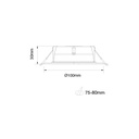 Esquema Técnico y Dimensiones - Downlight LED empotrable - Filbert