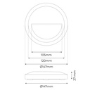Esquema Técnico y Dimensiones - Balizas LED gris exterior 1W 4000K 50Lm
