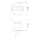 Esquema Técnico y Dimensiones - Detector empotrable de puerta especial para tiras y