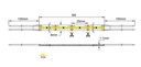Esquema Técnico y Dimensiones - Tira LED SMD2835 126LED IP65 12W DC 24V