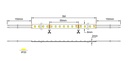 Esquema Técnico y Dimensiones - Tiras LED 12W/m SMD2835 24V 126Leds/m 5metros