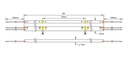 Esquema Técnico y Dimensiones - Tira LED SPI COB 720LEDs/m 12mm 25/50 Cut Unit 50mm DC