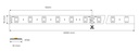 Esquema Técnico y Dimensiones - Tira LED RGB 14W/m SMD5050 DC24V IP20 60LEDS 5metros
