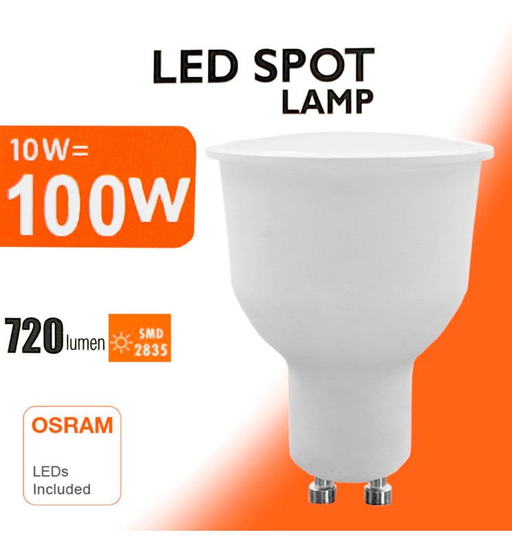 Dicroica LED 10w 110° GU10 1200lm OSRAM Chip Duris e 2835 - Vista #3