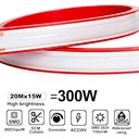 Tira LED COB 220V 20m 15W/m IP65 Luz Continua Corte - Detalle 2
