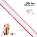 Tira LED COB 220V 20m 15W/m IP65 Luz Continua Corte - Detalle 4