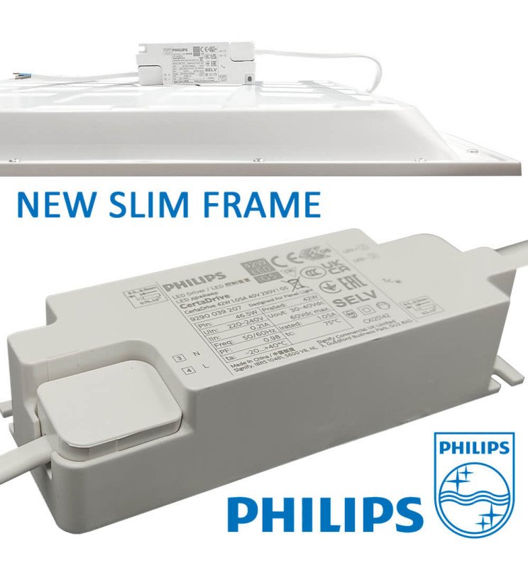 Pack 10 Paneles LED 60x60 40W 4000Lm New Slim Frame - Detalle 2