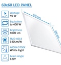 Esquema Técnico y Dimensiones - Panel LED 60x60 Slim FRAME 40W Philips Driver UGR19