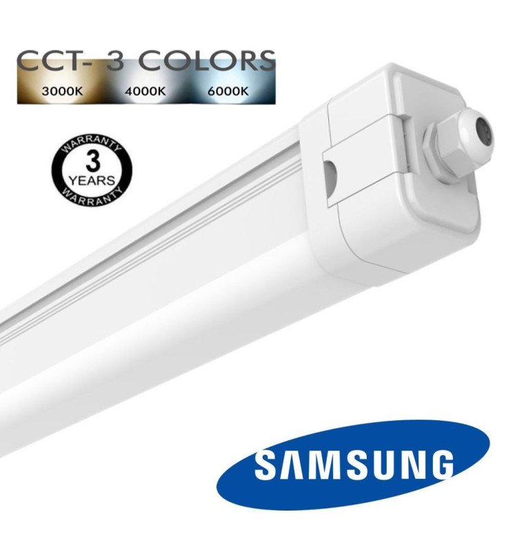 Regleta Estanca LED 40W-20W Chip SAMSUNG Luminaria - Tp40w-cct - Garantía 3 Años Chip Samsung