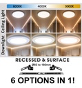 Downlight + Plafón LED Circular MOSS Blanco 18W - Lpn18w-cct - CCT 3 Colores en Estancia Real