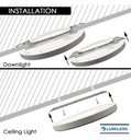 Downlight + Plafón LED Circular MOSS Blanco 18W - Lpn18w-cct - Modos de Instalación Dual Empotr