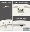 Downlight + Plafón LED Circular MOSS Blanco 18W - Lpn18w-cct - Cable Seguridad Conexión Rápida 