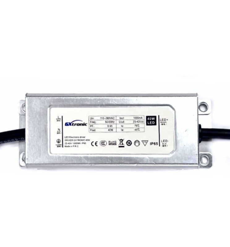 Driver para Luminarias LED de 40W 1000mA - IP65 - 91868 - Carcasa Termoplástica Sellada