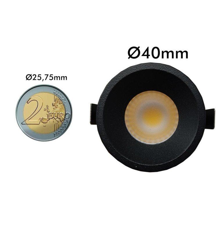 Empotrable LED 5W Negro - Bridgelux Chip - UGR13 - 90793 - Haz de Luz 38 Grados Acentuación