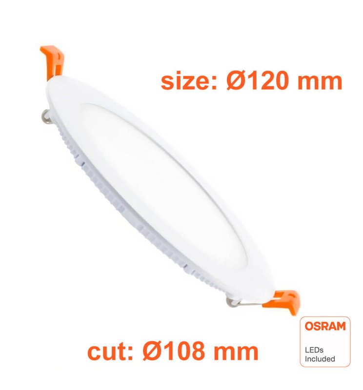 Placa Slim LED Circular 10W 4CCT Select | OSRAM CHIP - Plr10wosr - Conexión Rápida con Driver I