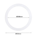 Esquema Técnico y Dimensiones - Aro Supletorio Cubre Hueco para Downlight Ø 25,5 cm