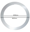 Esquema Técnico y Dimensiones - Aro Supletorio Cubre Hueco para Downlight Ø 25,5 cm