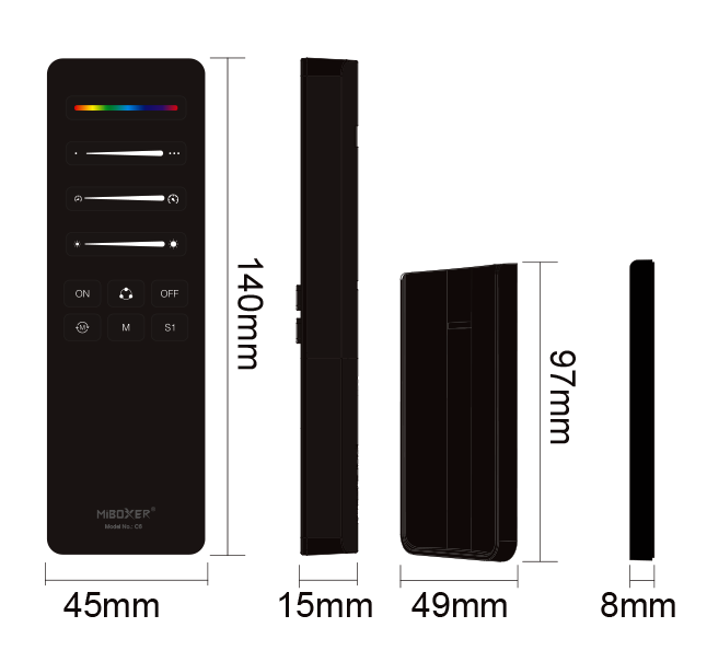 Control Remoto LED MiBoxer C6 SPI RF 2.4GHz - Detalle 3