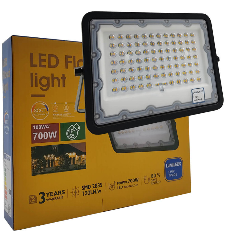 Foco Proyector LED 100W NEW BLACK CCT - Lumileds Chip - Embalaje Oficial
