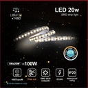 Tira LED 24V 20W/m 5CCT Seleccionable SMD2835 Free Cut | 168 LED/m | Rollo 5 Metros