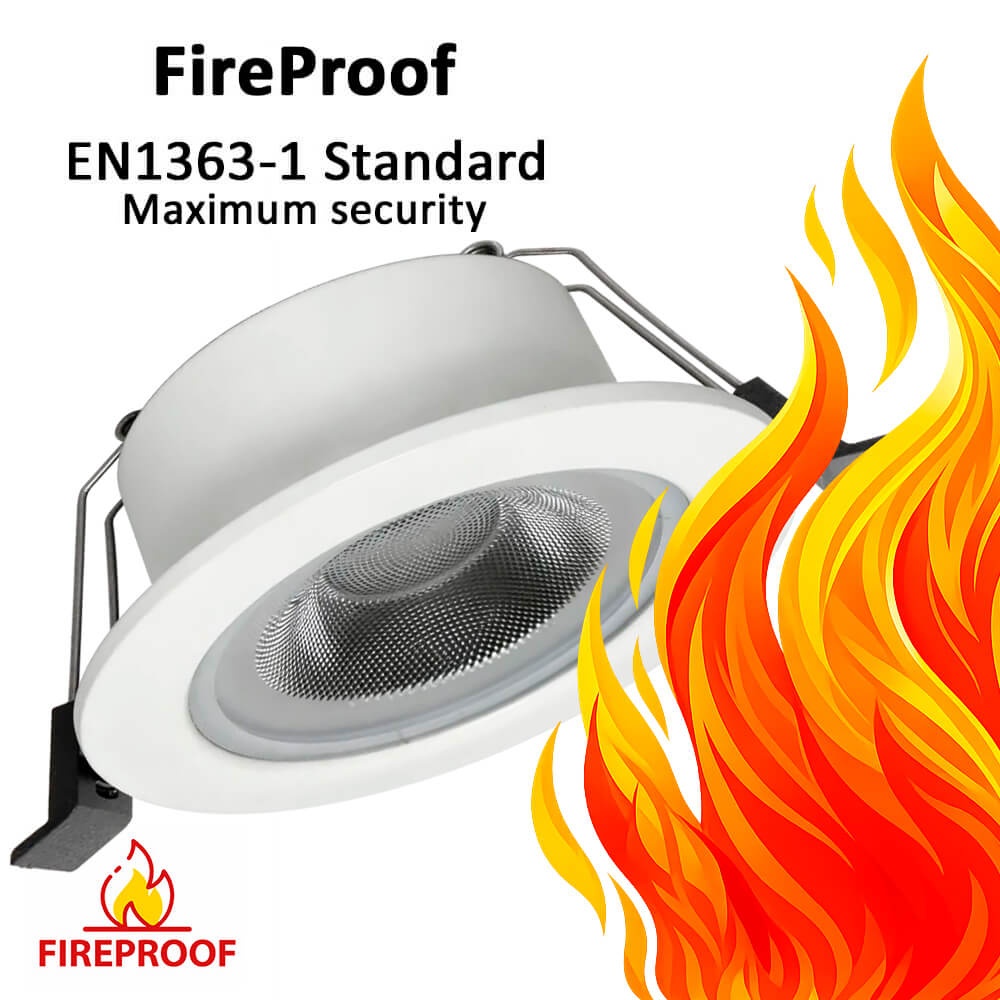 Foco Empotrable LED 6W Ignífugo Regulable TRIAC 3CCT IP65 36° | Blanco