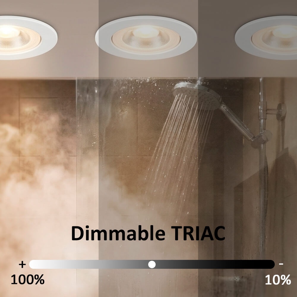 Foco Empotrable LED 6W Ignífugo Regulable TRIAC 3CCT IP65 36° | Blanco