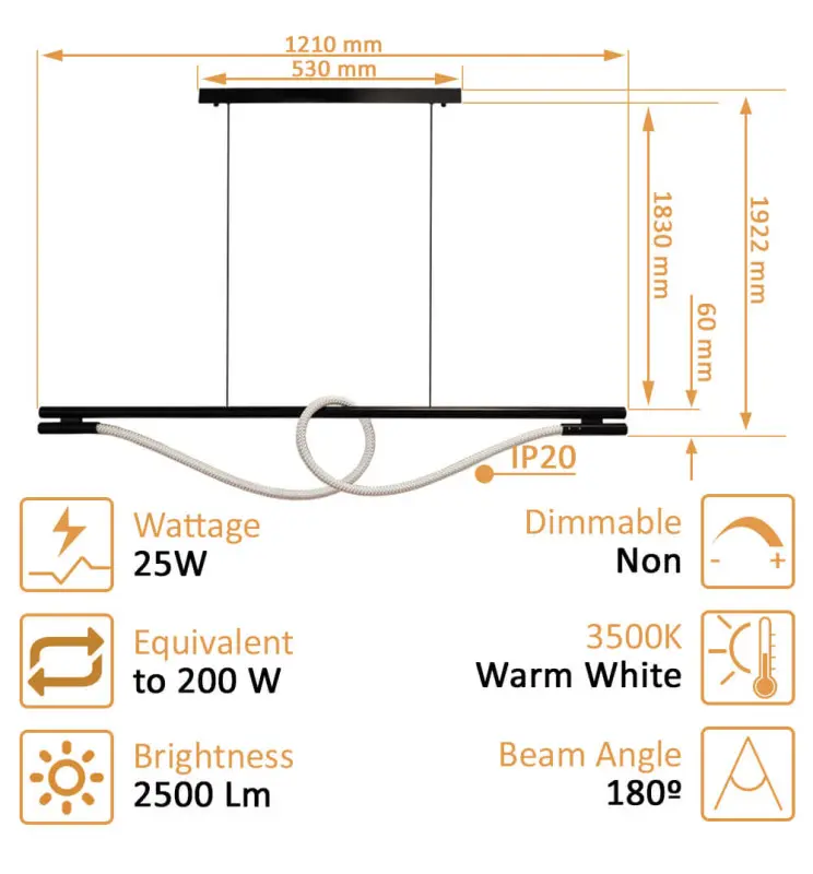 Lámpara LED Colgante Torsted 24w Cri88 - Vista Detalle #3