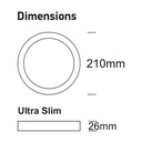 Plafón LED Superficie Circular 24W 4CCT UGR19 SMD2835 140Lm/W CRI92 - Image 7