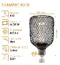 Bombilla LED Modern Metal 4w E27 Negro Ø105mm - Vista Detalle #2