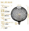 Bombilla LED Modern Metal 4w E27 Negro Big Ø200mm - Vista Detalle #2