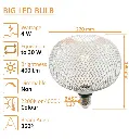 Bombilla LED Modern Metal 4w E27 Blanco Big Ø220mm - Vista Detalle #2