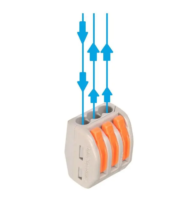 Conector-rapido-3-entradas-pct-212-para-cable-electrico - Conector Rápido 3 Entradas PCT-212 Pa