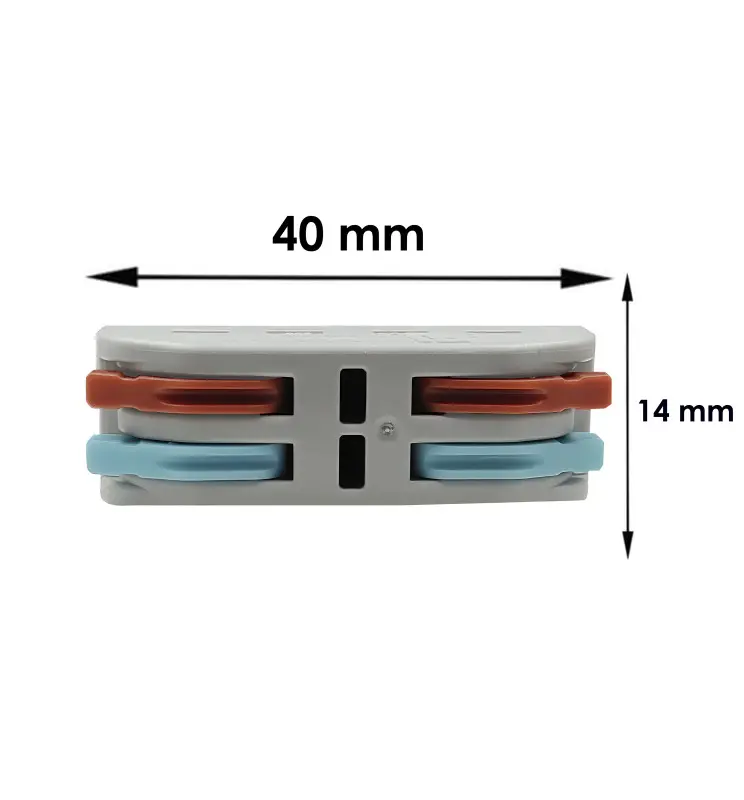 Conector-rápido-2-entradas-2-salidas-pct-812-para-cable-eléctrico - Conector Rápido 2 Entradas 