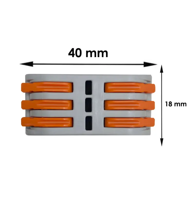 Conector-rapido-3-entradas-3-salidas-pct-813-para-cable-electrico - Conector Rápido 3 Entradas 