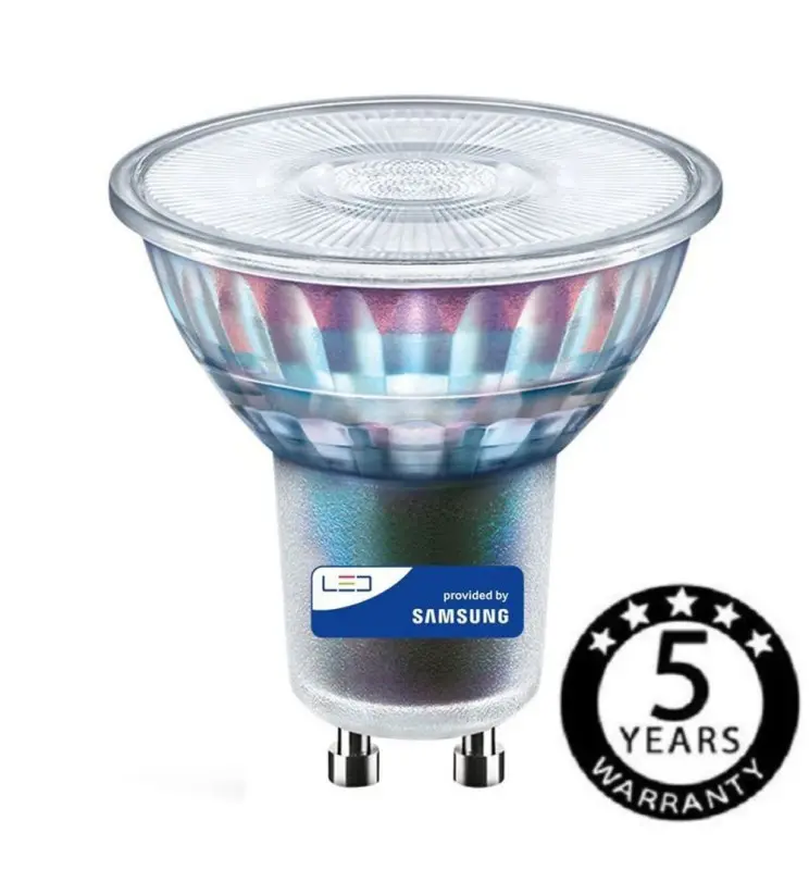 Bombilla Dicroica LED 6w Samsung GU10 Glass - Vista Detalle #1