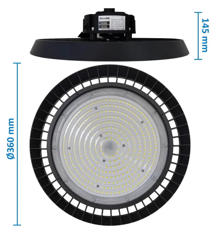 Campana LED 200w UFO New Italy PHILIPS Xitanium 1 10v Dim - Vista Detalle #4