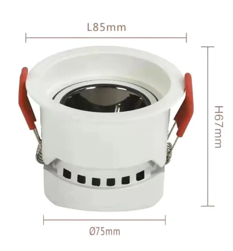 Empotrable LED 5w 8w 12w Blanco Bridgelux Chip Ugr11 CCT CRI 92 - Vista Detalle #1