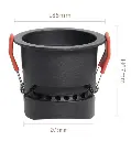 Empotrable LED 5w 8w 12w Negro Bridgelux Chip Ugr11 CCT CRI 92 - Vista Detalle #2