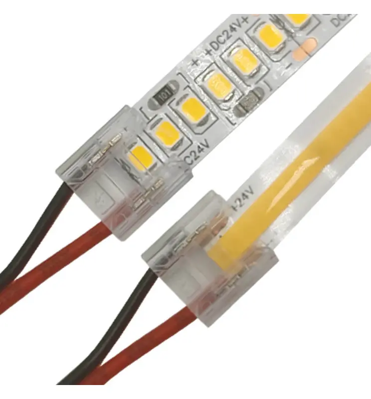 Conector-transparente-para-tiras-led-cob-smd-8mm-10mm-ip20 - Conector para Tiras LED COB + SMD 
