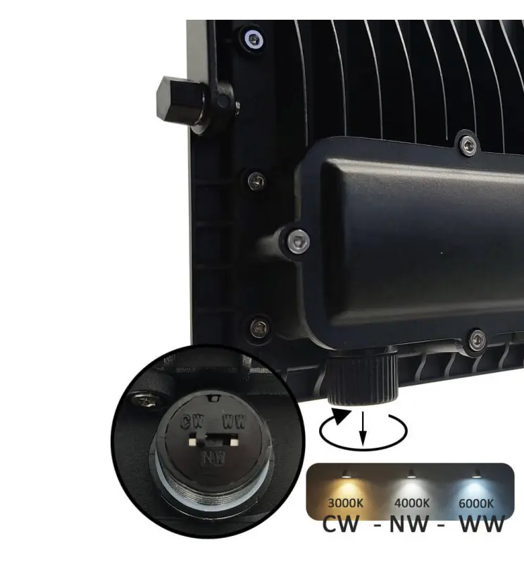 Foco Proyector LED 100w New Avant Black CCT Color Seleccionable - Vista Detalle #3