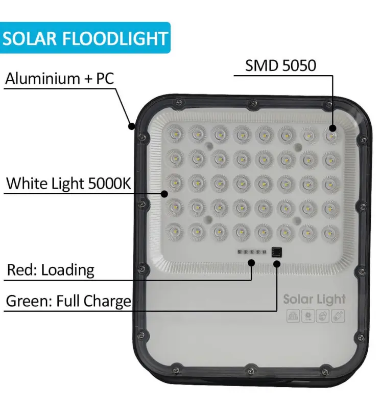 Foco Proyector Exterior Solar LED 200w Orion - Vista Detalle #4