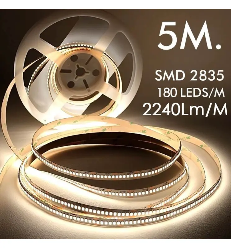 Tira LED 24v 180xledm 5m Smd2835 11200lm 16wm IP20 - Vista Detalle #3