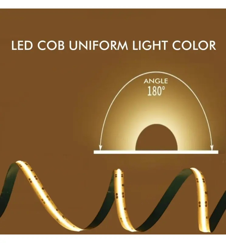 Tira LED COB 24v 320 Ledm 5m Flip Chip 1000lm 12wm Cri90 IP20 - Vista Detalle #2