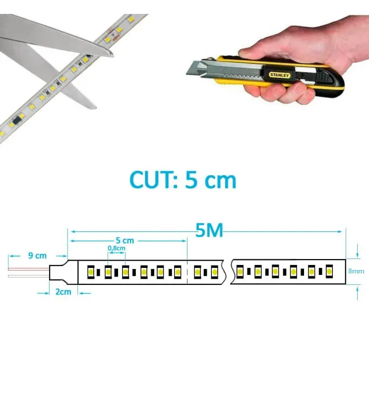 Tira LED 24V | 238xLED / M | 5m | SMD2835 | 14000lm | - Vista Detalle #2