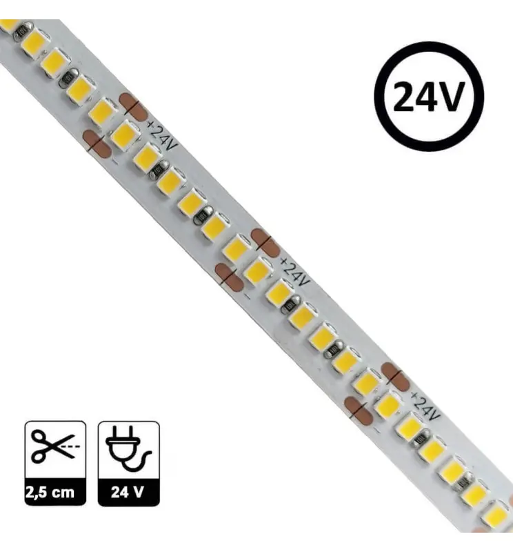 Tira LED 24v 240xledm 5m Smd2835 14000lm 20wm IP20 - Vista Detalle #4