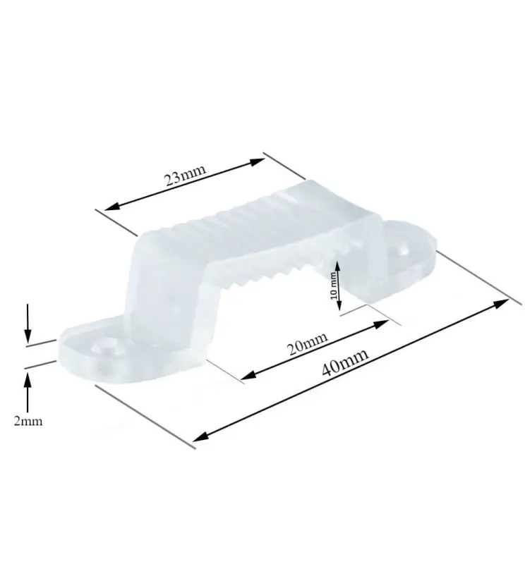 Pack-5-grapas-20-mm-para-tira-de-led-ip65-flexible - Grapa para Tira de LED IP65 7x13mm