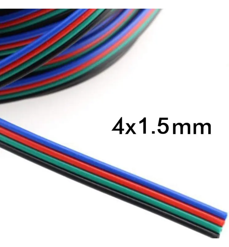 Cable para Tira LED RGB 4 Hilos 1 Metro 4x05mm - Vista Detalle #1