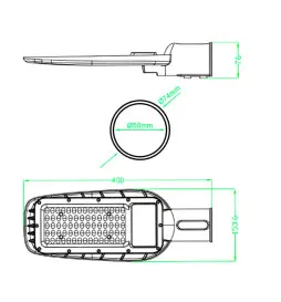 Farola LED 50w Avant OSRAM Chip - Vista Detalle #2