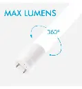 Tubo LED 10w Cristal 60cm T8 160 Lmw Max Lumens 1600lm - Vista Detalle #1