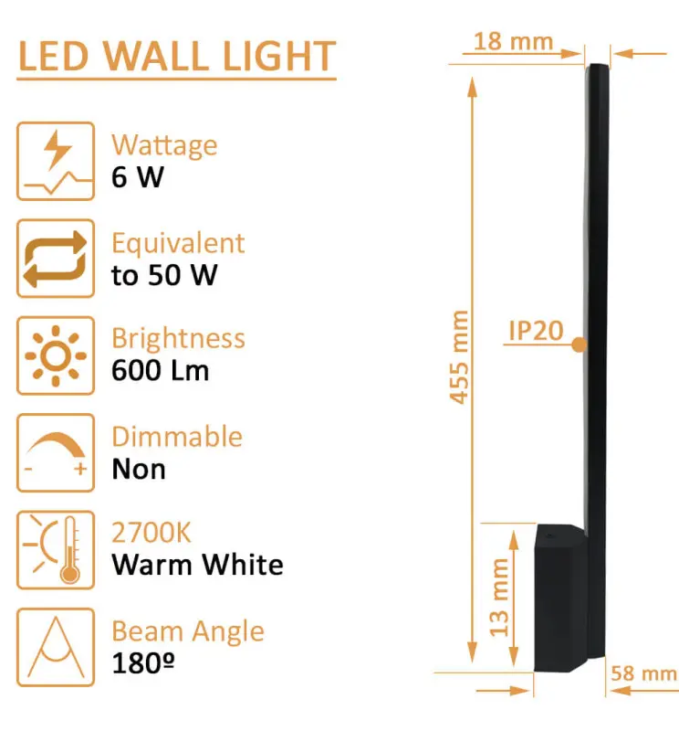 Aplique LED 6w Shaula Pared Interior 2700k - Vista Detalle #1